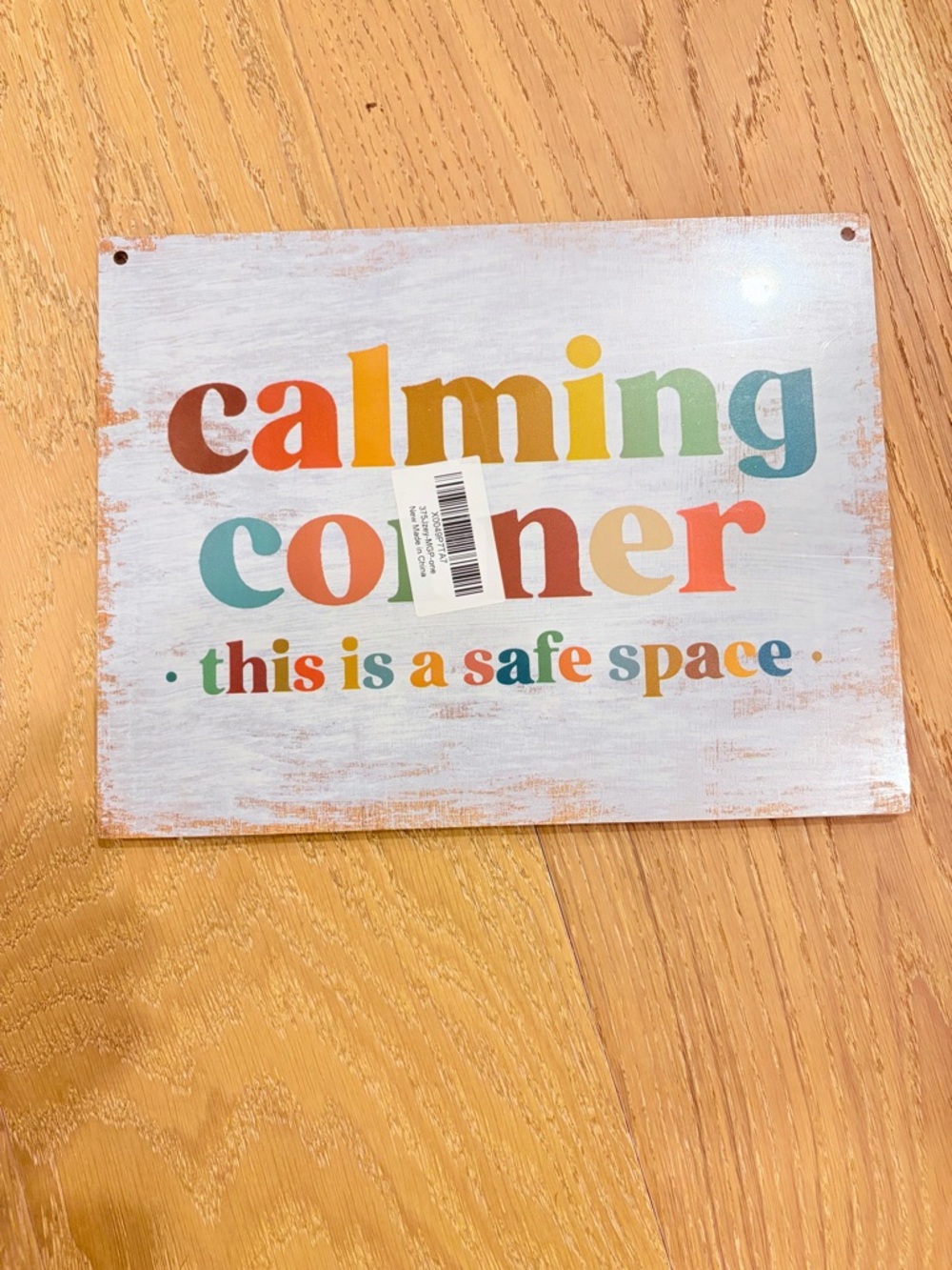 Calming Corner 'This Is A Safe Space'